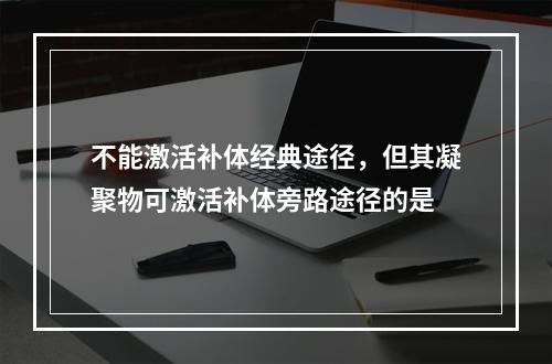 不能激活补体经典途径，但其凝聚物可激活补体旁路途径的是