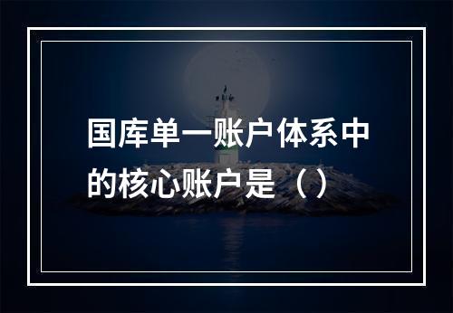 国库单一账户体系中的核心账户是（ ）