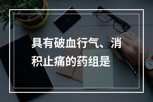 具有破血行气、消积止痛的药组是