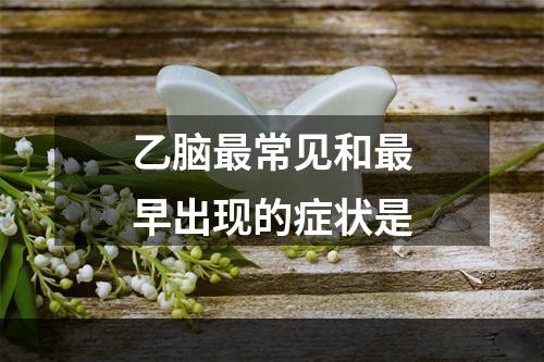 乙脑最常见和最早出现的症状是