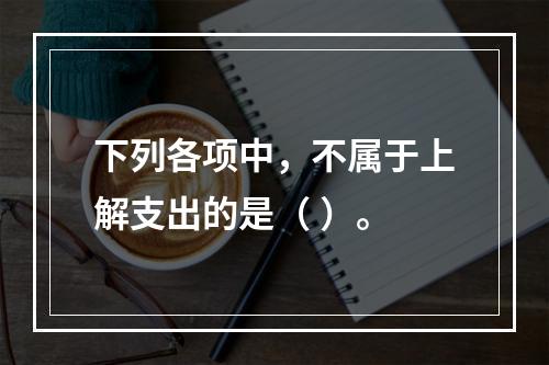 下列各项中，不属于上解支出的是（ ）。