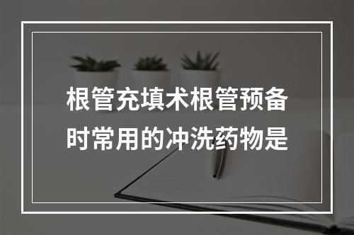 根管充填术根管预备时常用的冲洗药物是