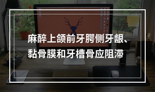 麻醉上颌前牙腭侧牙龈、黏骨膜和牙槽骨应阻滞