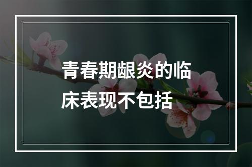 青春期龈炎的临床表现不包括