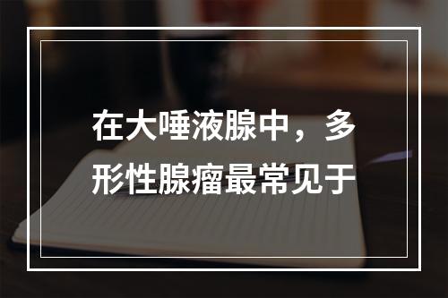 在大唾液腺中，多形性腺瘤最常见于