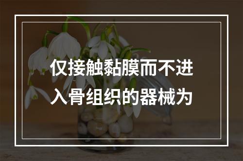 仅接触黏膜而不进入骨组织的器械为