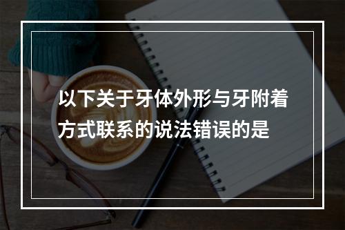 以下关于牙体外形与牙附着方式联系的说法错误的是