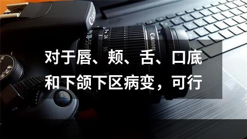 对于唇、颊、舌、口底和下颌下区病变，可行