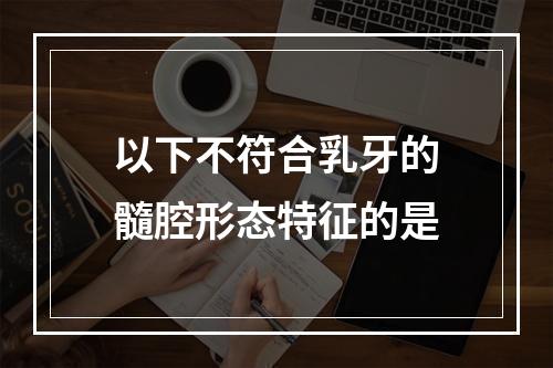 以下不符合乳牙的髓腔形态特征的是