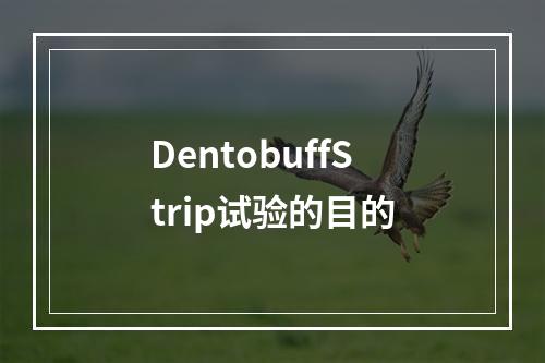 DentobuffStrip试验的目的