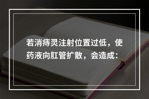 若消痔灵注射位置过低，使药液向肛管扩散，会造成：