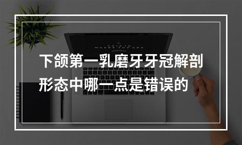 下颌第一乳磨牙牙冠解剖形态中哪一点是错误的