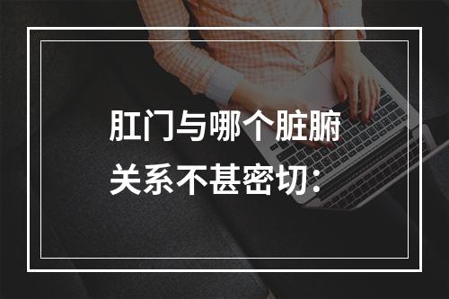 肛门与哪个脏腑关系不甚密切：