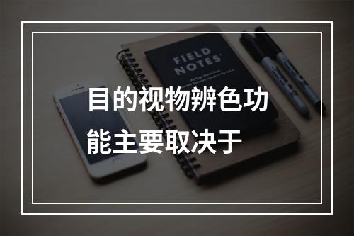 目的视物辨色功能主要取决于