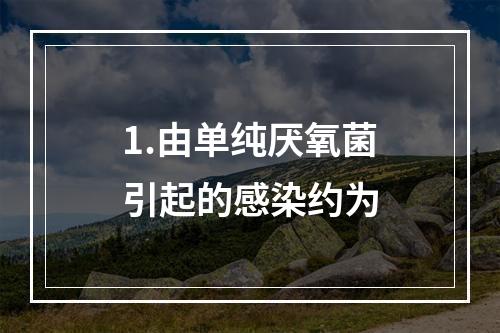 1.由单纯厌氧菌引起的感染约为