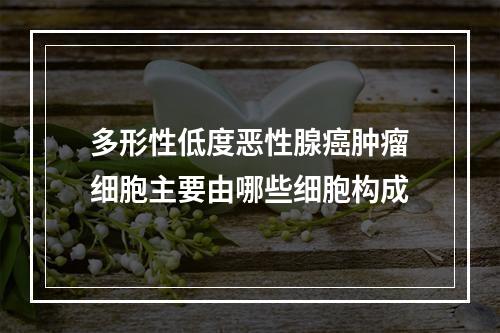 多形性低度恶性腺癌肿瘤细胞主要由哪些细胞构成