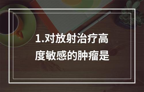 1.对放射治疗高度敏感的肿瘤是