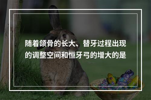 随着颌骨的长大、替牙过程出现的调整空间和恒牙弓的增大的是