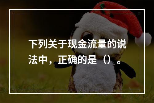 下列关于现金流量的说法中，正确的是（）。