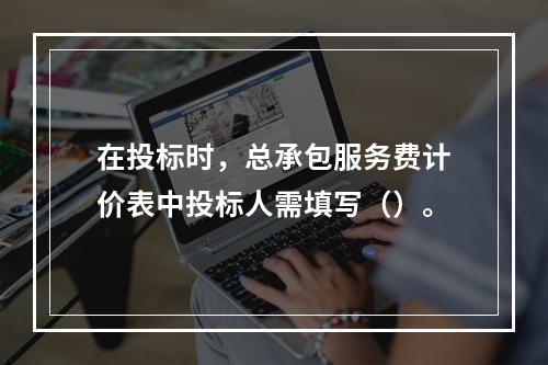 在投标时，总承包服务费计价表中投标人需填写（）。