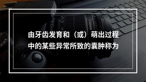 由牙齿发育和（或）萌出过程中的某些异常所致的囊肿称为