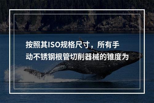 按照其ISO规格尺寸，所有手动不锈钢根管切削器械的锥度为