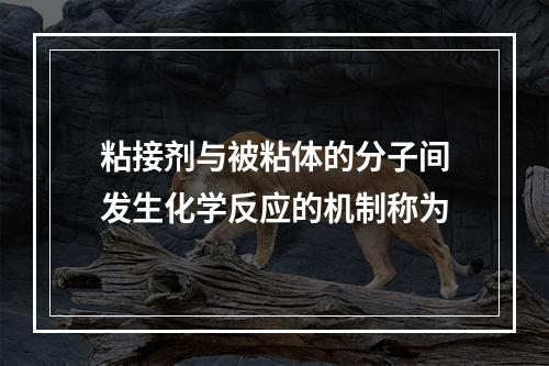 粘接剂与被粘体的分子间发生化学反应的机制称为