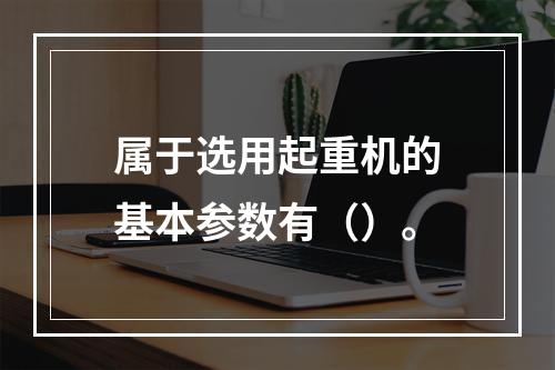 属于选用起重机的基本参数有（）。