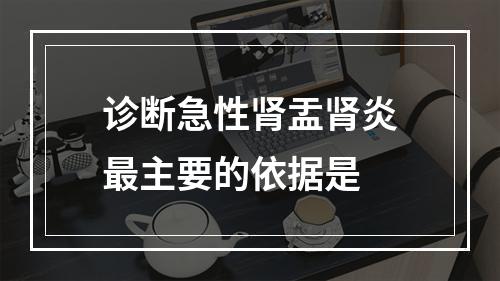 诊断急性肾盂肾炎最主要的依据是