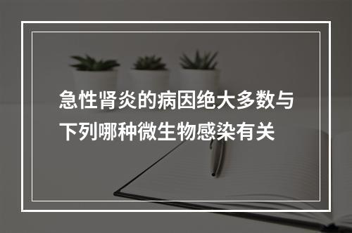 急性肾炎的病因绝大多数与下列哪种微生物感染有关