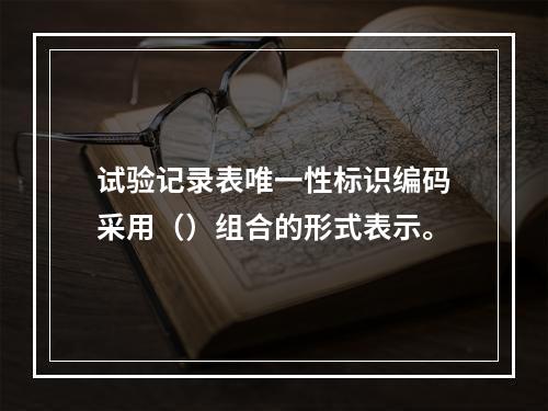 试验记录表唯一性标识编码采用（）组合的形式表示。