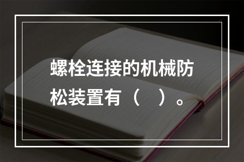 螺栓连接的机械防松装置有（　）。