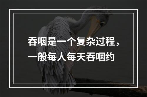 吞咽是一个复杂过程，一般每人每天吞咽约