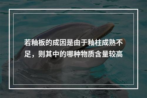 若釉板的成因是由于釉柱成熟不足，则其中的哪种物质含量较高