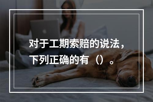 对于工期索赔的说法，下列正确的有（）。