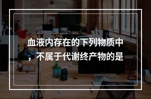 血液内存在的下列物质中，不属于代谢终产物的是