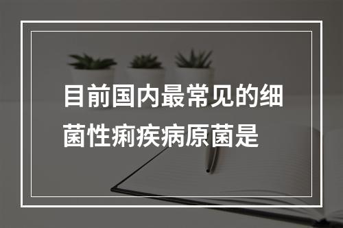 目前国内最常见的细菌性痢疾病原菌是