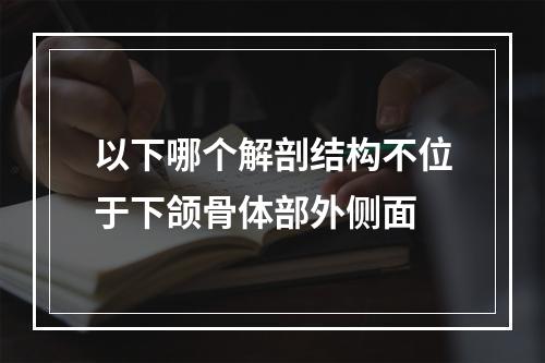 以下哪个解剖结构不位于下颌骨体部外侧面