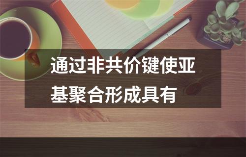 通过非共价键使亚基聚合形成具有