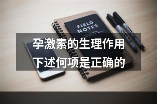 孕激素的生理作用下述何项是正确的