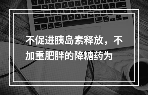 不促进胰岛素释放，不加重肥胖的降糖药为