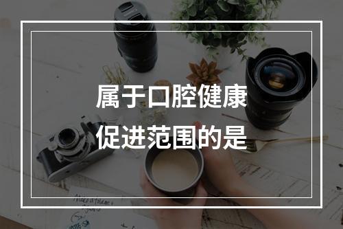 属于口腔健康促进范围的是