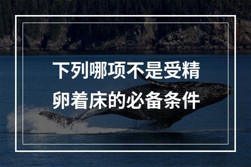 下列哪项不是受精卵着床的必备条件