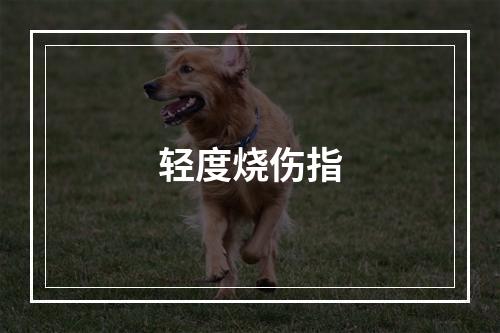 轻度烧伤指