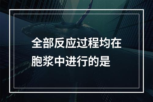 全部反应过程均在胞浆中进行的是