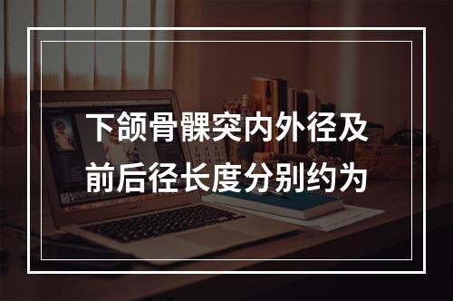 下颌骨髁突内外径及前后径长度分别约为