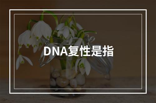 DNA复性是指