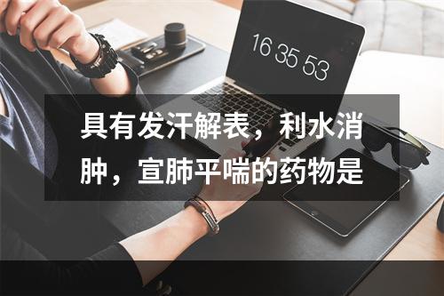 具有发汗解表，利水消肿，宣肺平喘的药物是