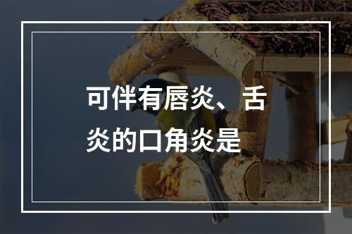 可伴有唇炎、舌炎的口角炎是