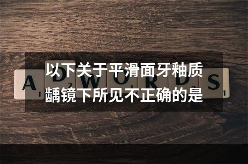 以下关于平滑面牙釉质龋镜下所见不正确的是